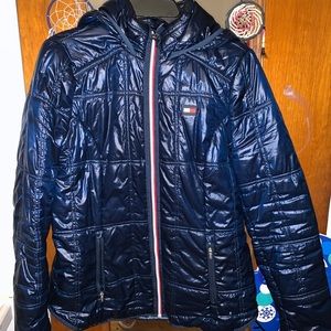 Metallic blue jacket